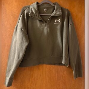 Under Armour Olive Green Half-Zip Fleece Pullover